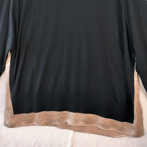 Jennifer Tattanelli Sweater Womens Size 50 US16 Black Cashmere Silk Quiet Luxury - Picture 3 of 13